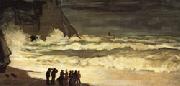 Claude Monet Rough Sea at Etretat oil